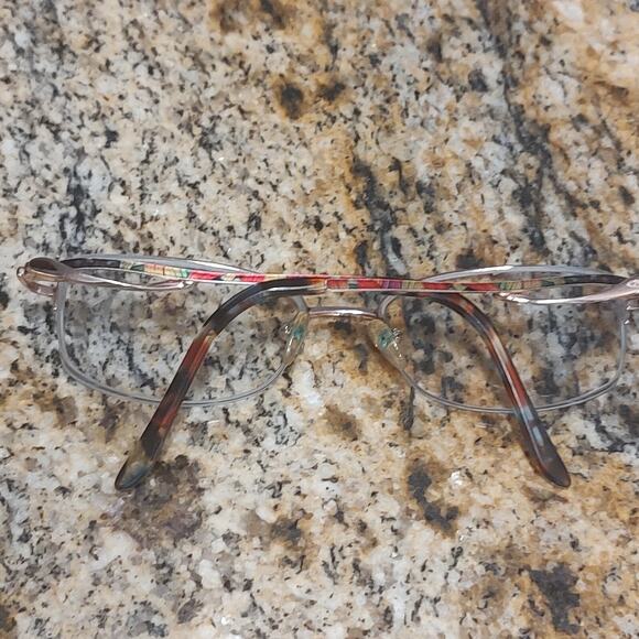 Bulova Alamosa Eyeglasses Frame Women's Rose Gold Half Rim Rectangular 52-17-135 - Picture 8 of 10